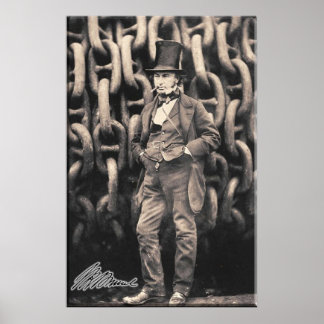 Poster BRUNEL Isambard Kingdom Brunel Engenheiro Genius