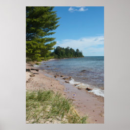 Poster Brunette Park Shoreline — Lake Superior, Michigan