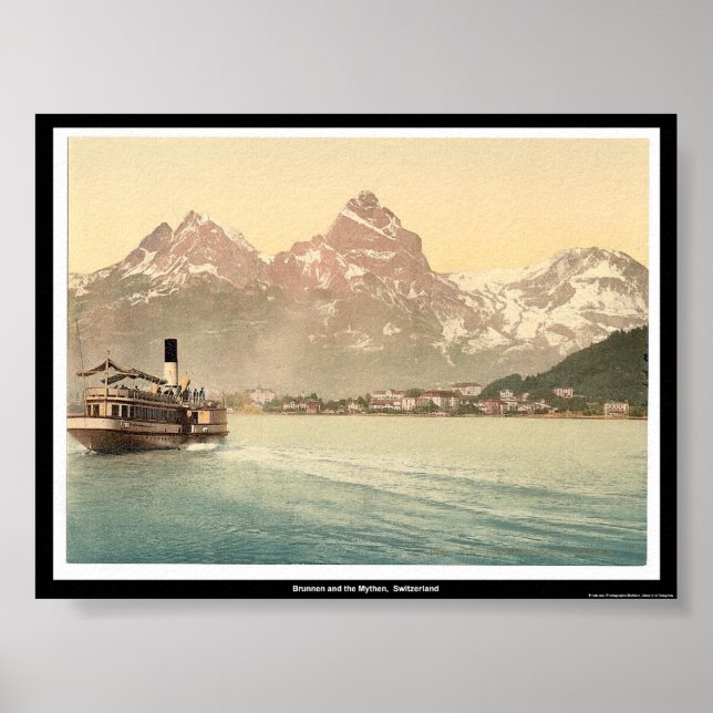Póster Brunnen e Mythen, Suiça (Frente)