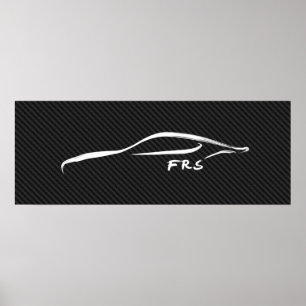 Póster Brushstroke do enxerto FR-S na fibra do carbono do
