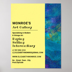 Poster Brushstrokes Azuis, Art Dealer, Publicidade em Gal