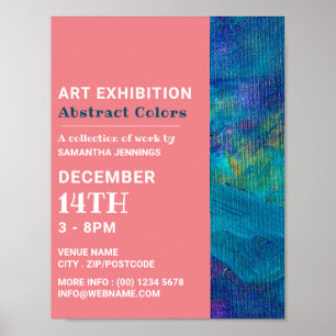 Poster Brushstrokes Azuis, Publicidade na Exposição Artis