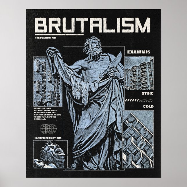 Poster Brutalismo - Design brutalista (Frente)