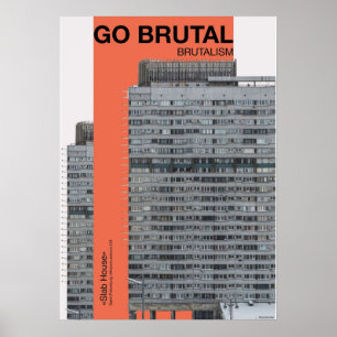 Poster Brutalismo soviético BRUTAL GO