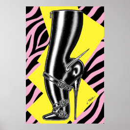 Poster Brutes in Boots™/Spike Heel/Pink Zebra