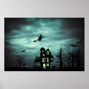 Poster Bruxa Assombrada do Halloween