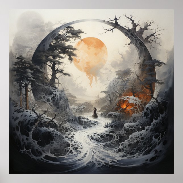 Poster Bruxa Capturando o Sol (Frente)