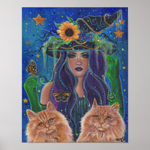Poster bruxa Clara Halloween por Renee L. Lavoie