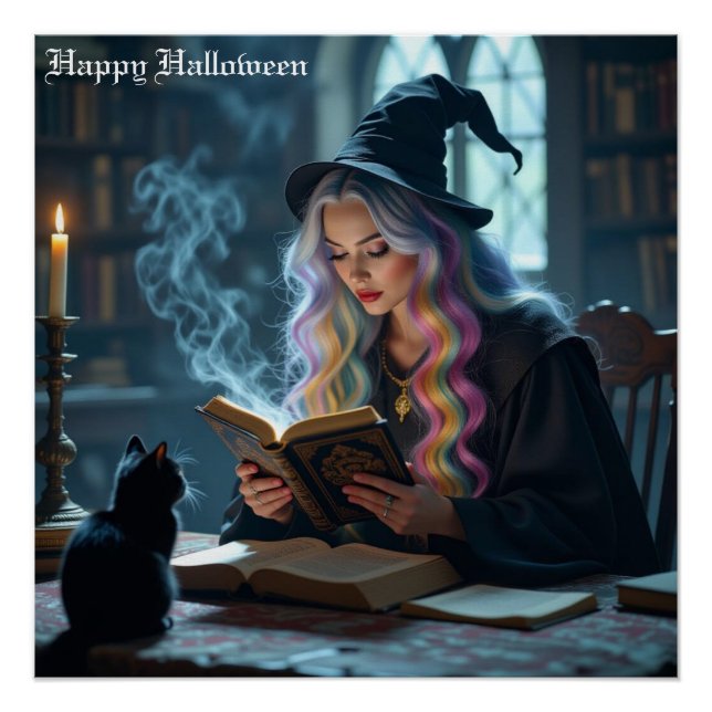 Póster Bruxa de Halloween (Frente)