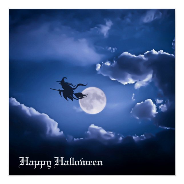 Póster Bruxa de Halloween (Frente)
