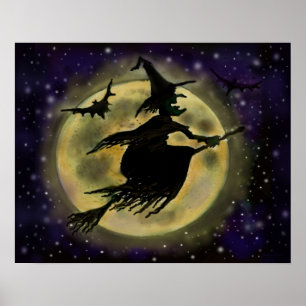 Poster Bruxa de Halloween