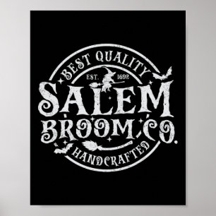 Poster Bruxa Divertida De Halloween Da Salem Broom Compan