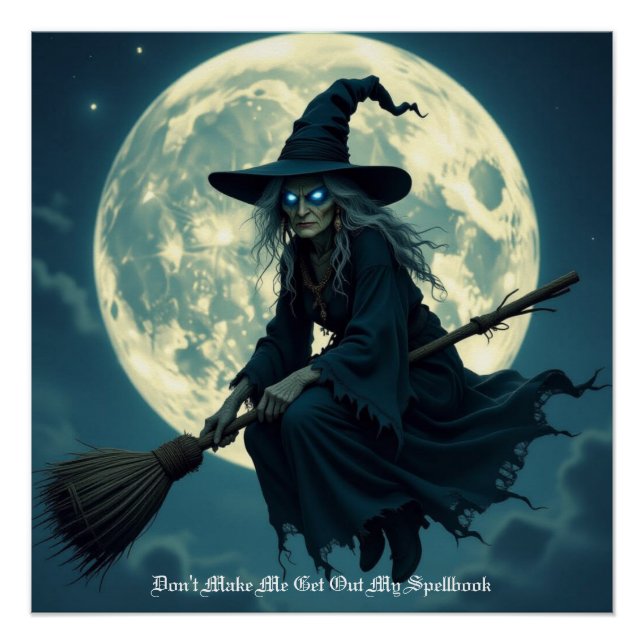 Póster Bruxa do Halloween (Frente)
