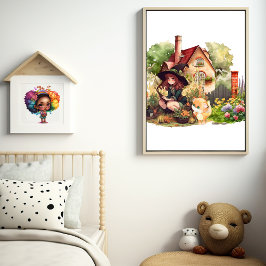 Poster Bruxa e Raposa Fofinhos 