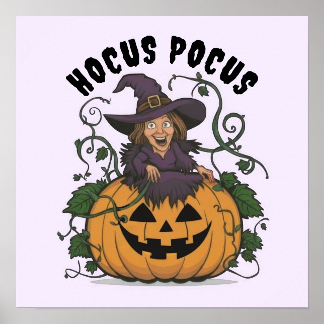 Poster Bruxa engraçada de Halloween (Frente)