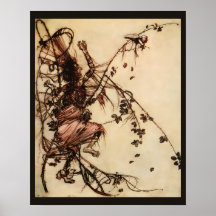 Bruxa Enredada em Espinhos por Arthur Rackham
