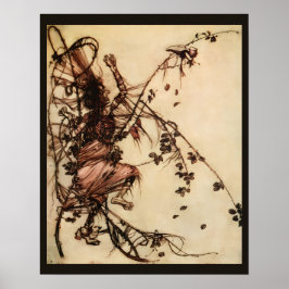 Poster Bruxa Enredada em Espinhos por Arthur Rackham