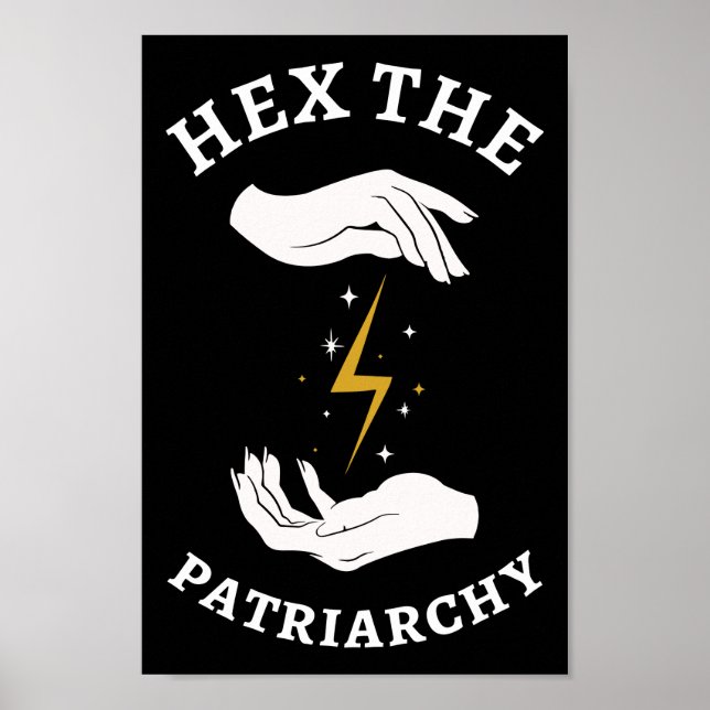 Poster Bruxa Feminista - Hex O Patriarcado I (Frente)