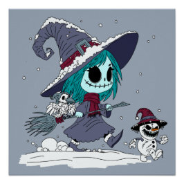 Póster Bruxa Invernosa Fofa