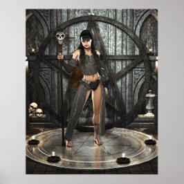 Póster Bruxa Mágica Negra