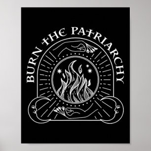 Poster Bruxa Queimar o Patriarcado dos Direitos da Mulher