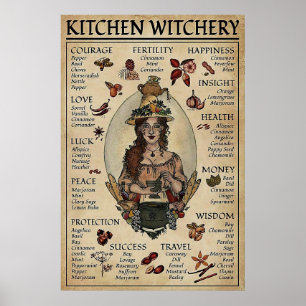Poster Bruxaria de Cozinha de Halloween