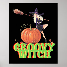 Poster bruxas de Dia de as Bruxas engraçado BROVY WITCH