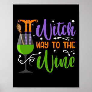 Poster Bruxas De Halloween Caminham Com A Roupa Do Vinho