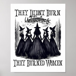 Poster Bruxas de Halloween não queimaram bruxas que queim