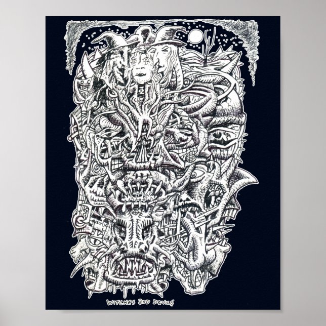 Poster Bruxas e Demônios (Frente)