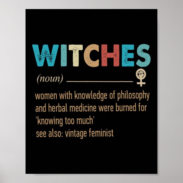 Poster Bruxas Feministas Definem Mulheres Com Conheciment (Frente)