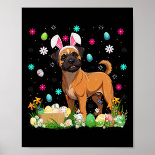 Poster Bruxelas Griffon Cão Páscoa Caça-Ovo Caça-Coelho