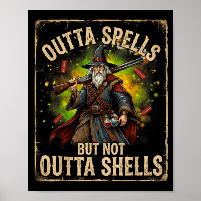 Poster Bruxo Engraçado Sem Magias Mas Não Sem Conchas (Frente)