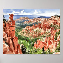Bryce Canyon National Park Watercolor