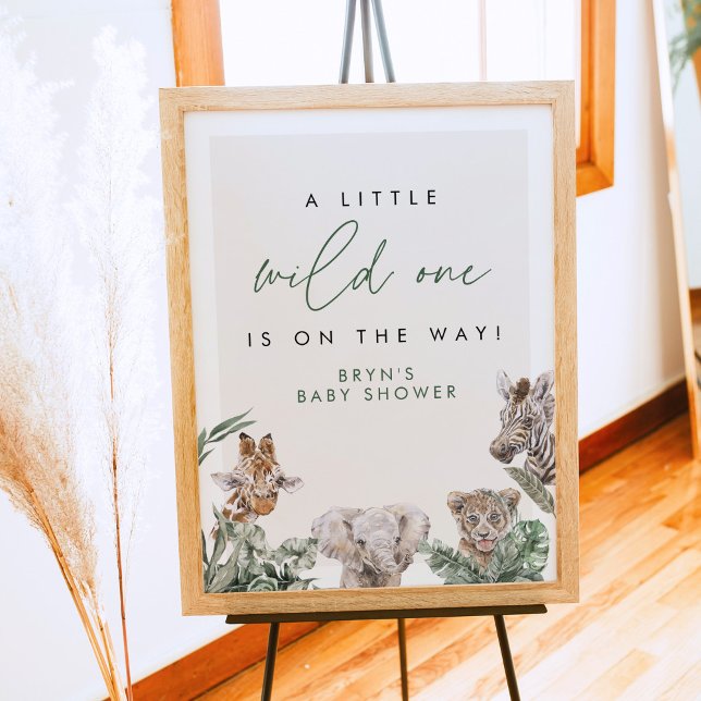 Poster BRYN Cute Jungle Safari Baby Chá de fraldas (Criador carregado)