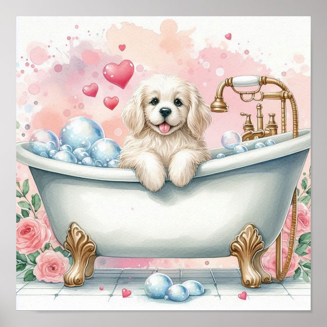 Poster Bubble Bath Dog (Frente)