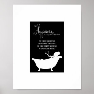 Poster Bubble Bath Felicidade