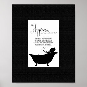 Poster Bubble Bath Felicidade Wall Art