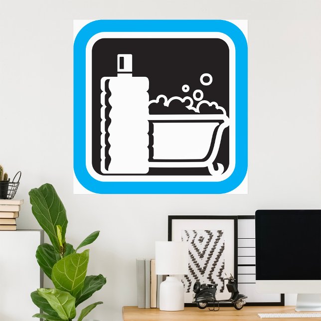 Poster Bubble Bath Icon Relaxing Bathroom Spa (Criador carregado)