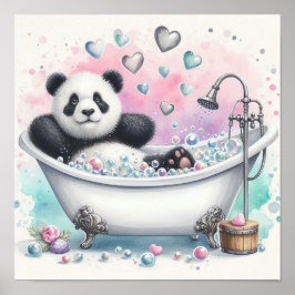 Poster Bubble Bath Panda