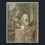 Poster Bubble-Blowing Boy<br><div class="desc">Artist Abraham Delfos,  Caspar Netscher. Bubble-Blowing Boy.</div>