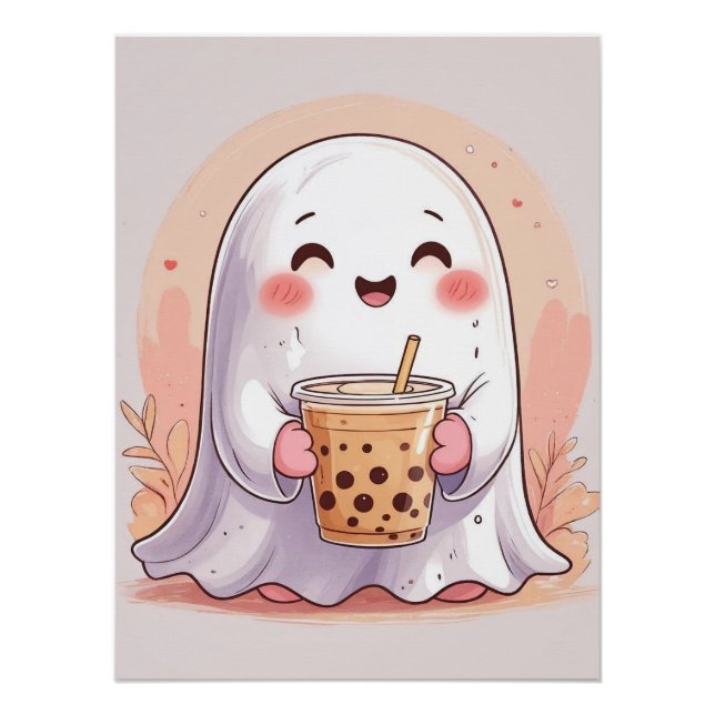 Póster Bubble Tea Ghost (Frente)