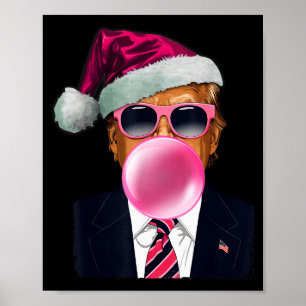 Poster Bubblegum Trump Soprar Chiclete Natal Rosa