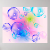 BUBBLES - Imagem Abstrato colorida da arte fractal