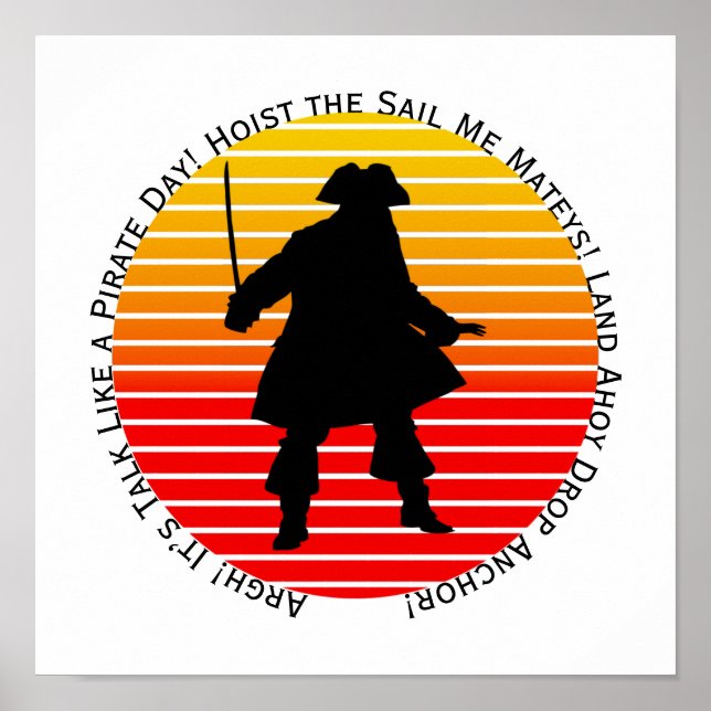 Poster Buccaneeiros Steampunk Fala Como Um Argh Pirata Do (Frente)