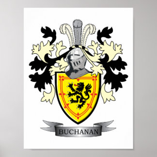 Póster Buchanan Family Crest Coat of Arms