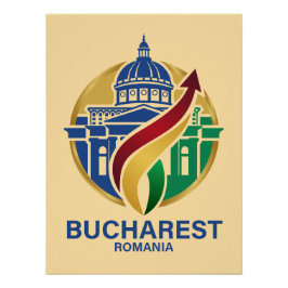 Póster Bucharest Romania Eastern European