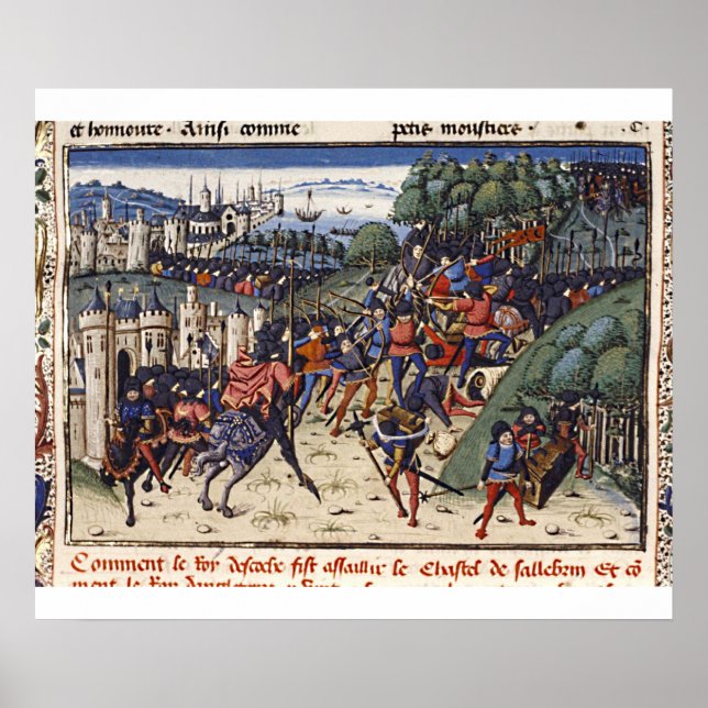 Poster Buchmalerei Mittelalter Kreuzzug (Frente)