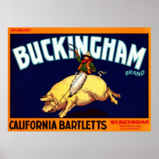 Póster Buckingham California Bartletts