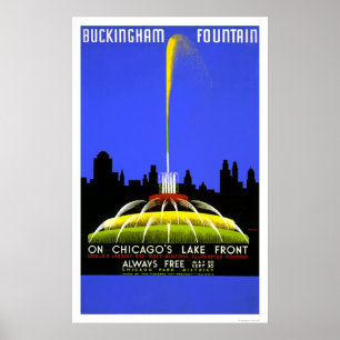 Poster Buckingham Fountain 1939 WPA
